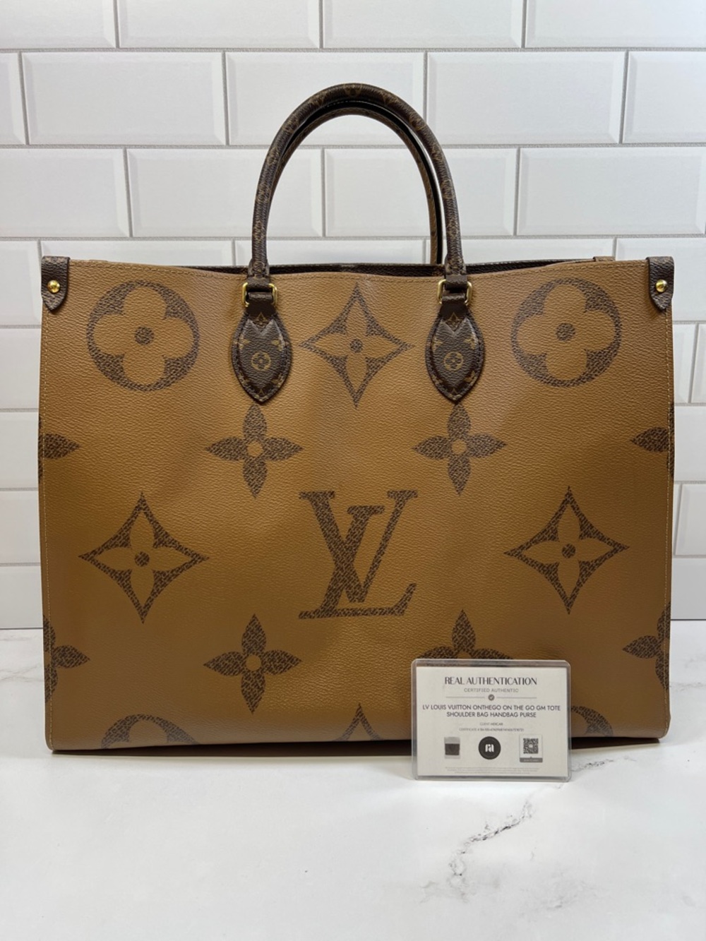 LV Louis Vuitton Onthego On the Go GM Tote Shoulder Bag Handbag Purse